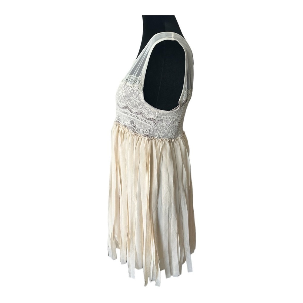 Miss Chievous Top Or Mini Dress Bohemian Fringe & Lace Junior Size XL Women Med - Picture 3 of 8